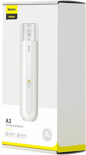 Baseus A2 Mini Wireless Aspirator de mână pentru mașină Aspirare uscată cu Putere 70W Reîncărcabil 5V Alb