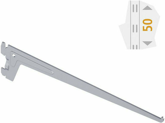 Element-System Pro 2 Βραχίονας Ραφιέρας Γκρι με 2 Άγκιστρα L200 Μήκους 20εκ.