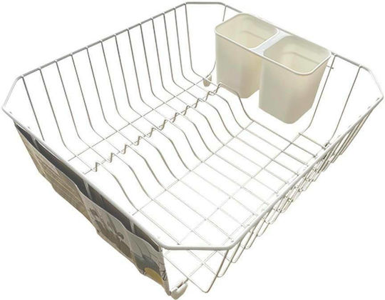 Sidirela Loft Στραγγιστήρι Γούρνας Μεταλλικό Λευκό 32x36x14cm