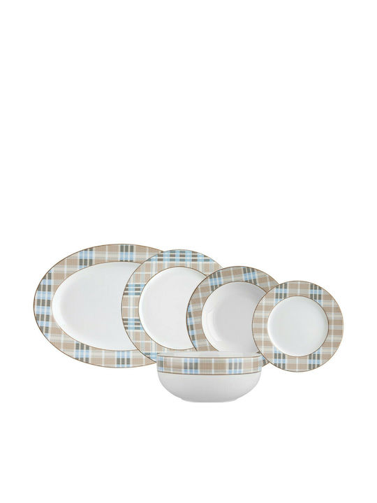 Ionia Picnic Multicolour Porcelain Dinnerware Set 20pcs