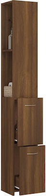 vidaXL Floor Bathroom Column Cabinet L25xD25xH170cm Oak