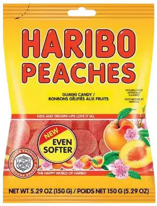 Haribo Confectionery with Flavor Peach 1pcs 100gr