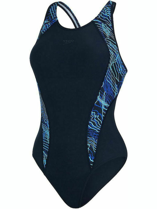 Allover Panel Laneback cu push-up Negru