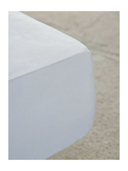 Nima Sheet Semi Double 180x260cm. Unicolors White