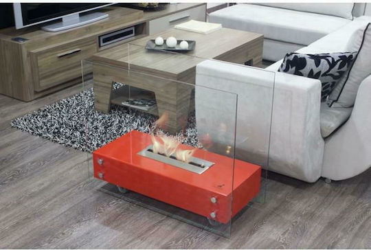 EcoHot Bio Luna 108 R Под Биоетанолова камина Вътрешно пространство Червен 108x45x81см
