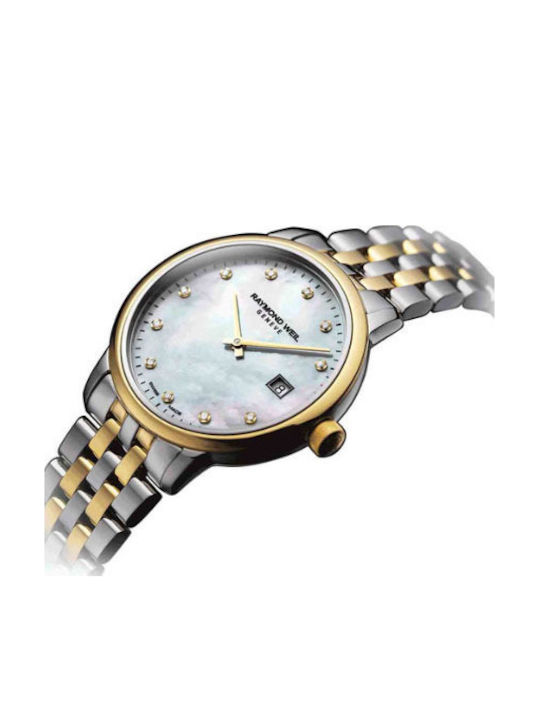 Raymond Weil Toccata Diamonds Γυναικείο Ρολόι 29mm Μπαταρίας με Μεταλλικό Μπρασελέ