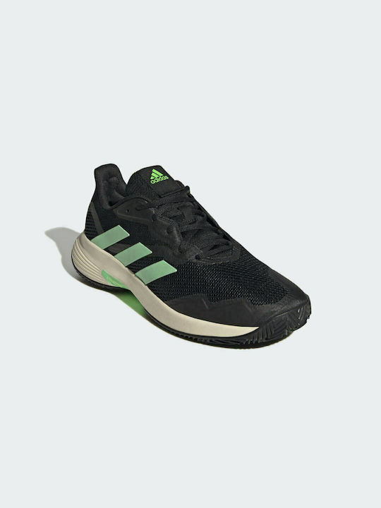 Adidas Courtjam Control Bărbați Pantofi Tenis Terenuri de lut Core Black / Beam Green / Beam Yellow