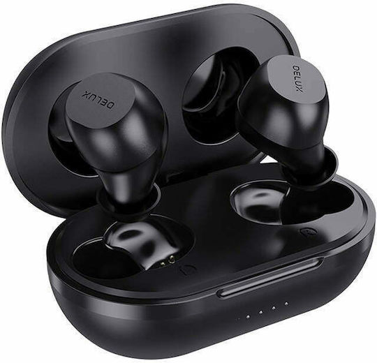 Delux DT3 In-Ear Bluetooth-Freisprecheinrichtung Kopfhörer mit Ladeetui Schwarz