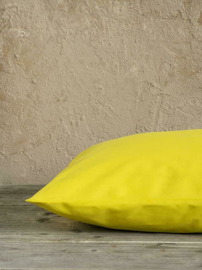 Nima Bettlaken Super-Doppel mit Gummiband 160x200+32cm. Unicolors Yellow