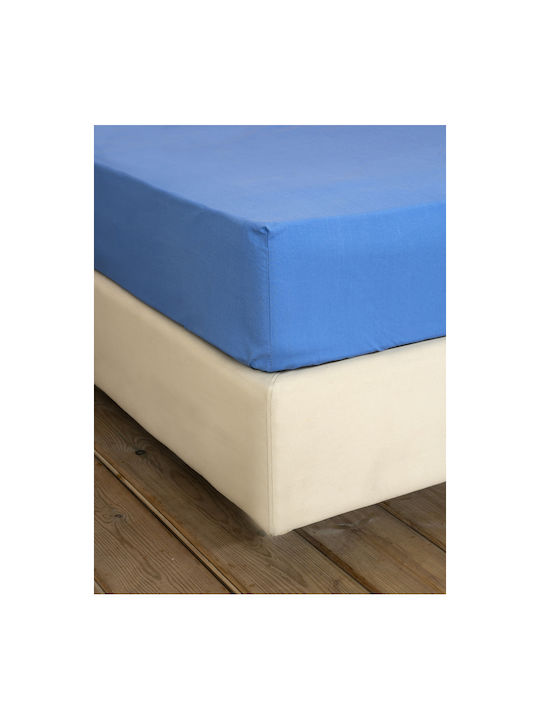 Nima Sheet for Single Bed 160x260cm. Primal Blue