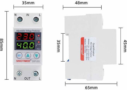 Sinotimer Sinotimer SVP916-40A Еднофазен Напрежение Монитори