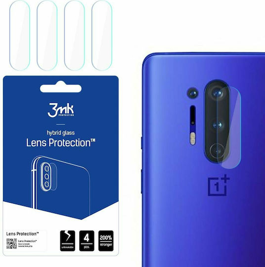 3MK Flexible Glass Film Protector 4Stk Kameraschutz Gehärtetes Glas Transparent für das OnePlus 8 Pro