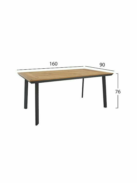 Set Sala De Mese Pentru Exterior 7 Piese Maro