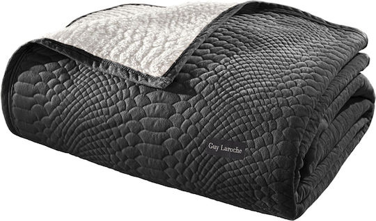 Guy Laroche Capsule Σετ Κουβέρτα Sherpa Μονή 160x220εκ. Anthracite