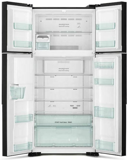 Hitachi Ψυγείο Ντουλάπα 540lt NoFrost Υ183.5xΠ85.5xΒ73.7εκ. Γκρι R-W661PRU1 GGR