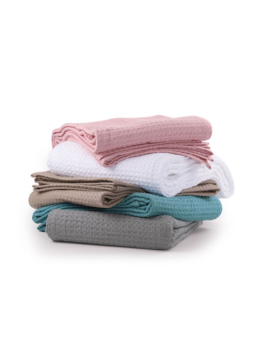 Nef-Nef Homeware New Golf Pique Blanket Single 160x240cm White