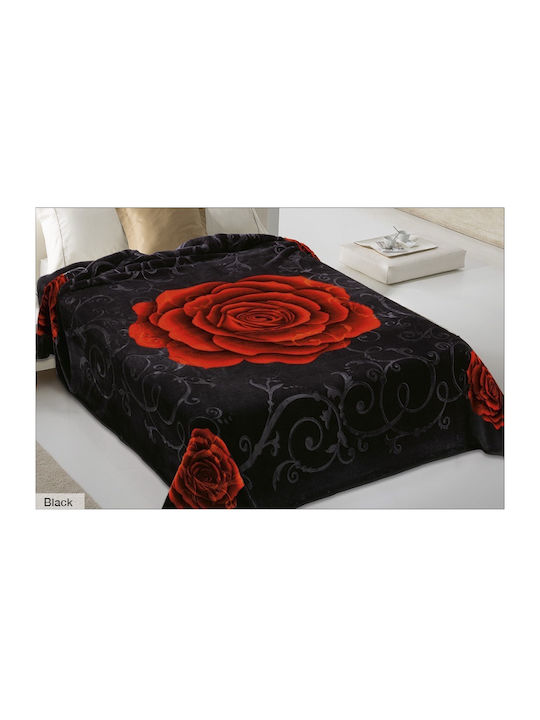 Belpla 5234 Spanish Velvet Blanket Double Size 220x240cm Black