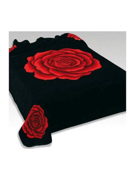 Belpla 5234 Spanish Velvet Blanket Double Size 220x240cm Black
