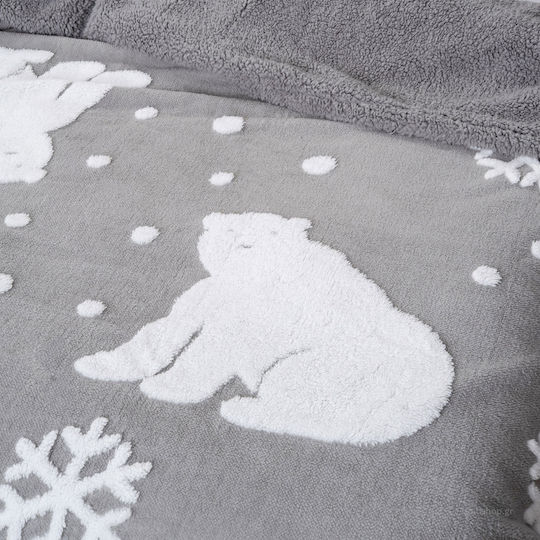 Palamaiki Polo Blanket Fleece Single 160x220cm Light Gray