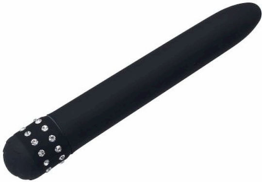 Toyz4lovers Classic Vibrator Shiny Diamond Vibrator 17.8cm Black