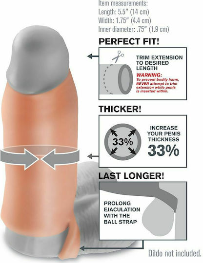 Pipedream Fantasy X-tensions Real Feel Enhancer Extensie De Penis Flesh 14cm
