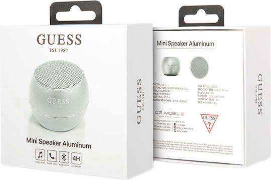 Guess Ηχείο Bluetooth 3W με Διάρκεια Μπαταρίας έως 4 ώρες Ασημί GUWSALGEG