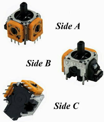 Μηχανισμός Αναλογικού Μοχλού για PS3 / PS4 / PS5 2.3 Ohm 3-Pin (Πορτοκαλί)