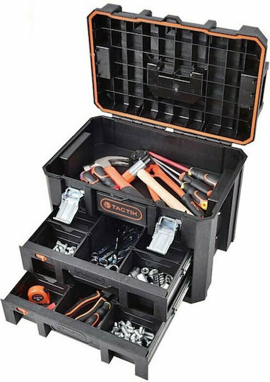Tactix Hand Tool Case Plastic with Foam Dimensions: W52.8xD37.1xH39.9cm