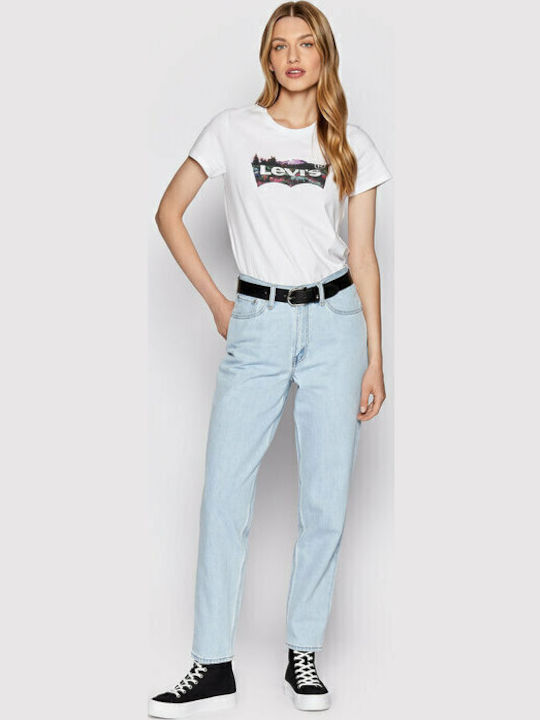 80s Mom High Waist Women's Jean Trousers in Mom Fit Light Stonewash