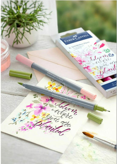 Faber-Castell Goldfaber Aqua Lettering Zeichenmarker 0.6mm Mehrfarbig 6Stück