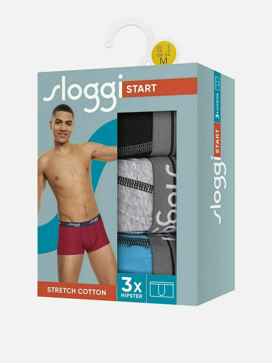 Hipster Men's Boxers Black-blue-grey 3Pack