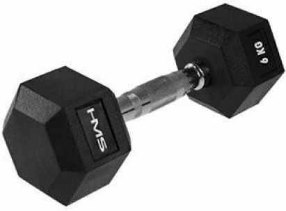 HMS Hex Pro Greutate Hexagon din cauciuc 1 x 6kg