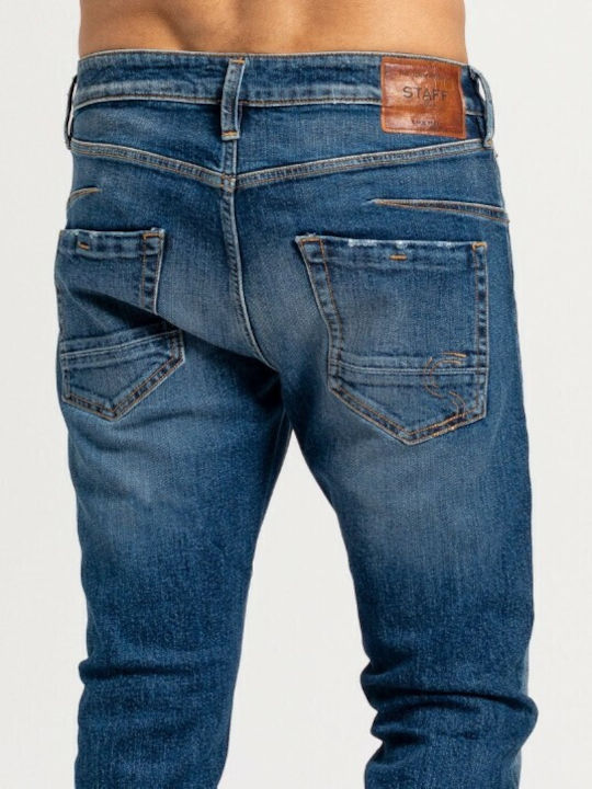 Simon Men's Jeans Pants with Slim Fit Blue