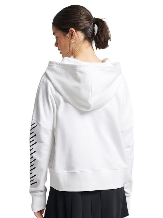 Superdry Women's Cropped Hooded Sweatshirt White