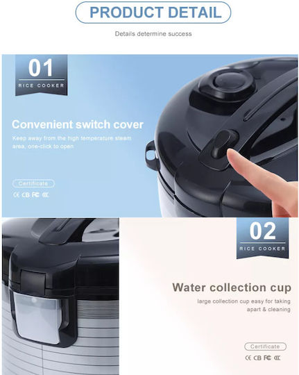 Silver Rice Cooker 900W με Χωρητικότητα 5lt
