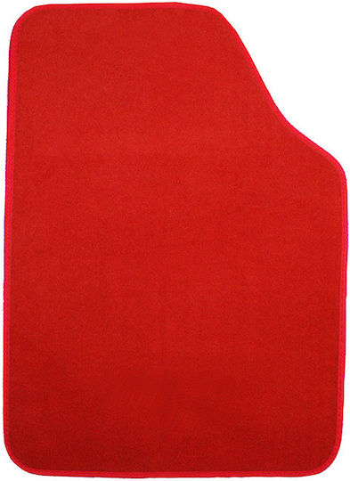 Auto Gs Set of Front and Rear Mats Universal 5pcs Red
