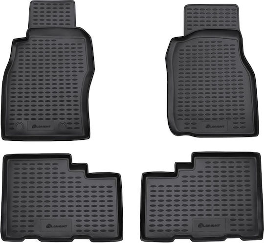 Novline Set of Front and Rear Mats 4pcs for Nissan Patrol 1997-2010 Black