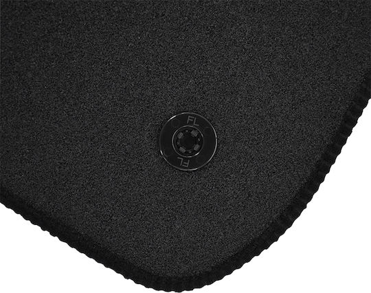 Cik Set of Front and Rear Mats 4pcs for Fiat Qubo + 5D III Black