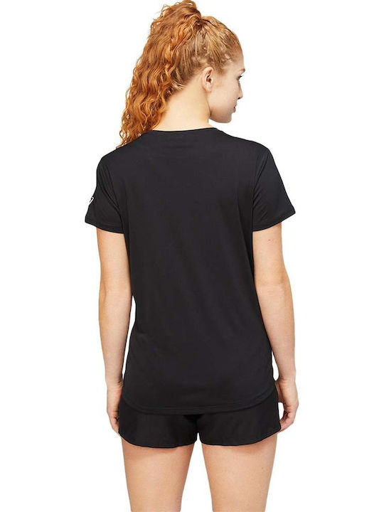 ASICS Damen Sport T-Shirt Schwarz