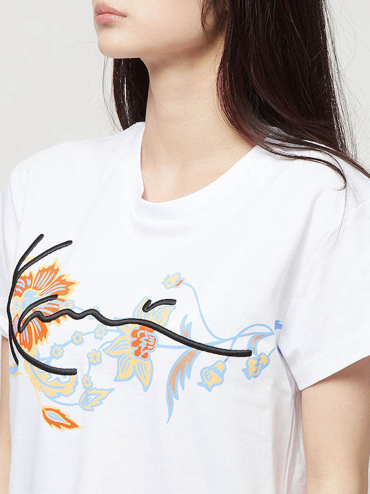 Women's T-shirt Floral White