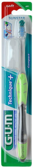 GUM Technique+ Compact 491 Toothbrush Soft Green