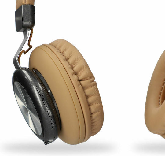 Ksix Retro 2 Wireless / Wired On Ear Headphones with Radio with 10 hours of Operation Brown