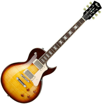 Cort Classic Rock CR250 Chitară Electrică cu Forma Les Paul și Configurație de Pickup-uri HH Vintage Burst