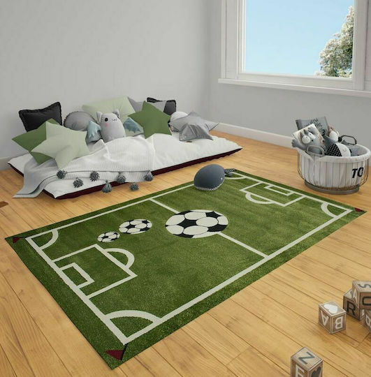 Koulis Carpets 6333Α Детско килимче Футбол Зелен 133x190см Дебелина 13мм