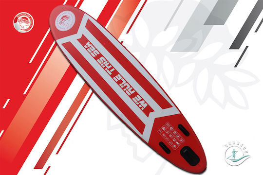 Aquasup Official Olympiakos 11.6" Inflatable SUP Board with Length 3.5m Red