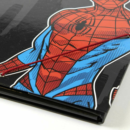 Spiderman Ordner mit Gummiband für Papier A4 Schwarzς