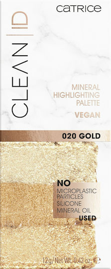 Catrice Cosmetics Clean ID Mineral Highlighting Palette 020 Gold 12gr