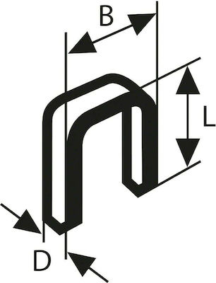 Bosch Type 55 Heftklammern 14x6x1.08mm 1000Stk
