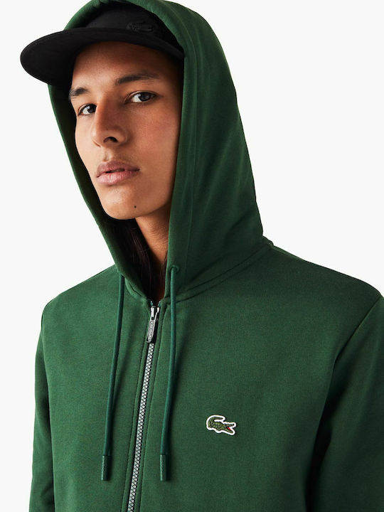 Green Hoodie Cardigan
