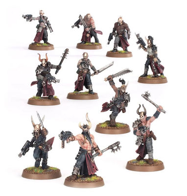 Games Workshop Warhammer Chaos Space Marines: Chaos Cultists Unpainted Figures 99120102144